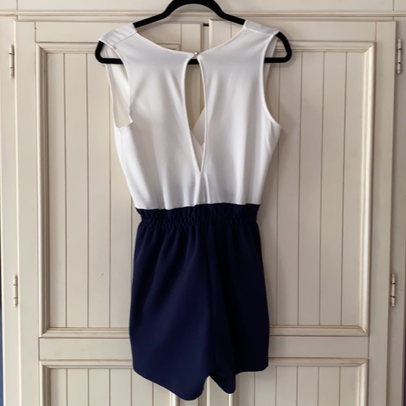 Navy and White Italian Romper - Picture 3 of 6